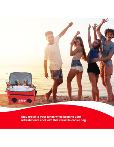 Bolsa Térmica Gabba Goods Coca Cola 25L con Altavoces Bluetooth