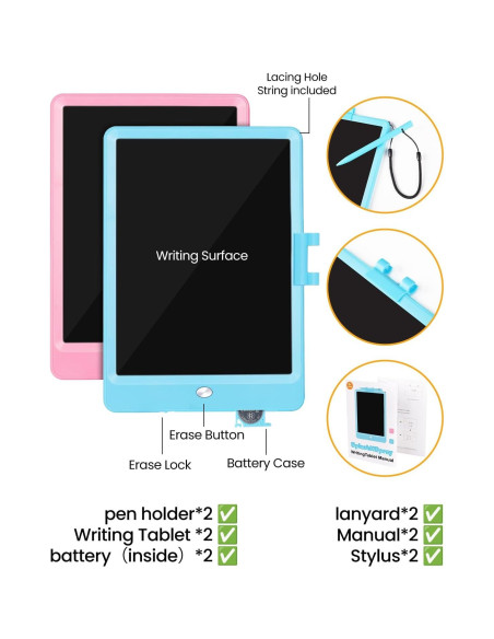 Tableta de Dibujo LCD SplashNSpray A805 2pack 21.6x15cm