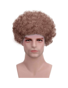Peluca de Payaso Sintética Afro Fluffy Marrón - Cosplay Fiesta 2
