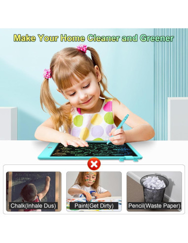 Tableta de Dibujo LCD CHAFEGY 10.5" Azul para Niños