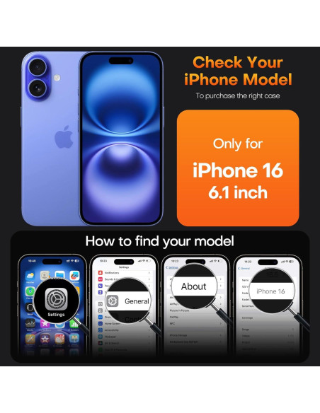 Funda Magnética TAURI para iPhone 16 6.1" Antiamarillento