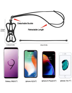 Lanyard Cruzado Kinizuxi para Smartphone Ajustable 2 Pcs 2
