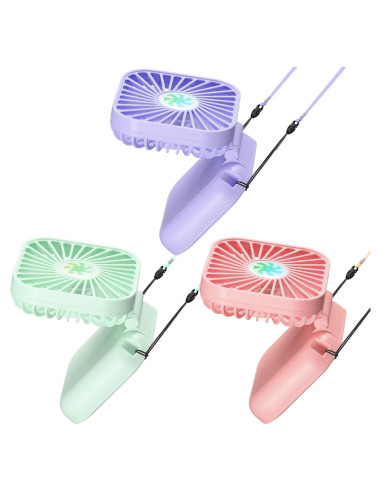Ventilador de Cuello Hortsun 3 Piezas Portátil 3 Velocidades