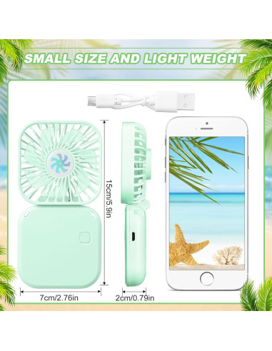 Ventilador de Cuello Hortsun 3 Piezas Portátil 3 Velocidades