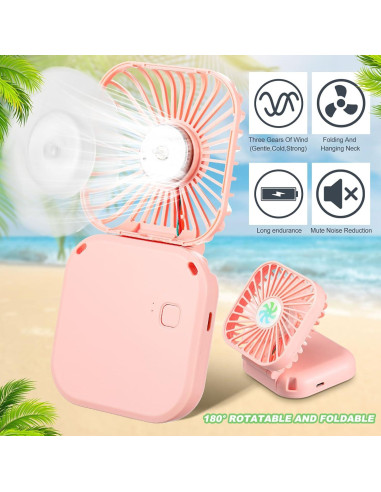 Ventilador de Cuello Hortsun 3 Piezas Portátil 3 Velocidades