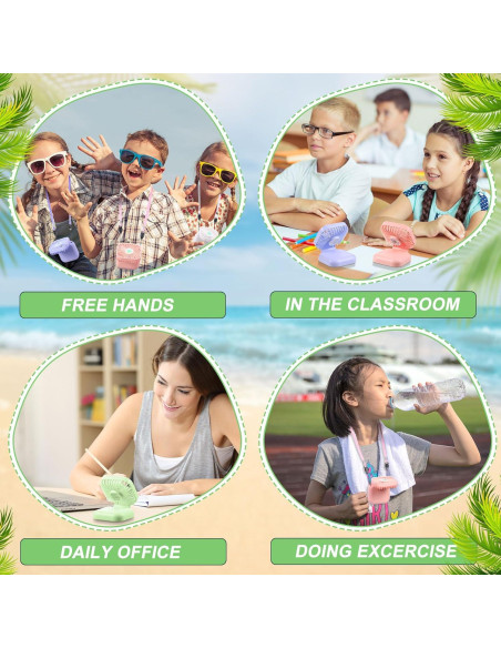 Ventilador de Cuello Hortsun 3 Piezas Portátil 3 Velocidades