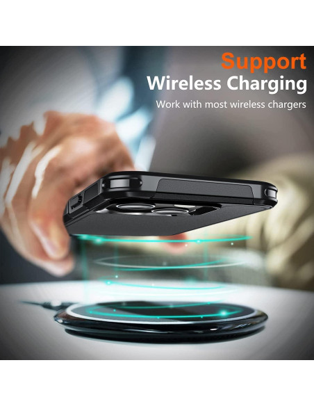 Funda a prueba de golpes AEDILYS para iPhone 15 + 2 protectores