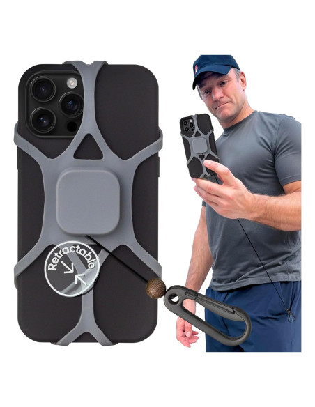 Correa Antirrobo Pulpo Leash Gris para Smartphones hasta 17,27 cm