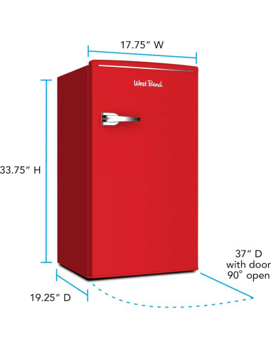 Mini Nevera West Bend WB0310RCRXR Compacta 87.99L Roja
