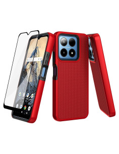 Funda Ailiber para Boost Summit 5G con Protector Rojo