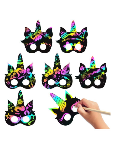 MÁSCARAS MÁGICAS MALLMALL6 24 Pcs DIY Fiesta Caballo