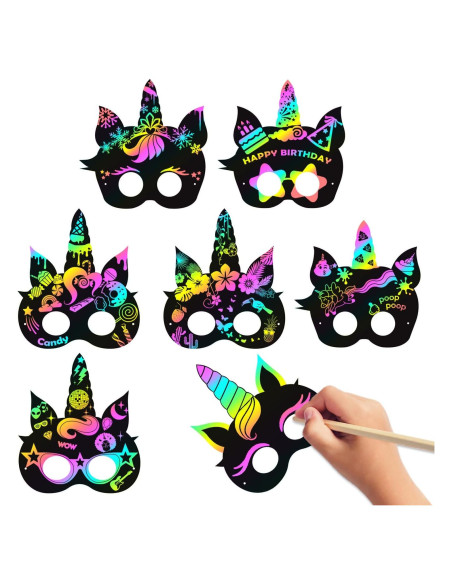 MÁSCARAS MÁGICAS MALLMALL6 24 Pcs DIY Fiesta Caballo