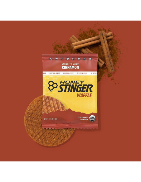 Waffle Energético Honey Stinger Canela Orgánico 16 Unidades