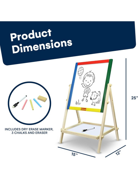 Caballete de Arte Kidzlane Doble Cara para Niños 65 cm