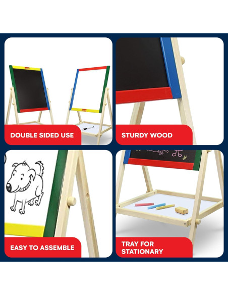 Caballete de Arte Kidzlane Doble Cara para Niños 65 cm