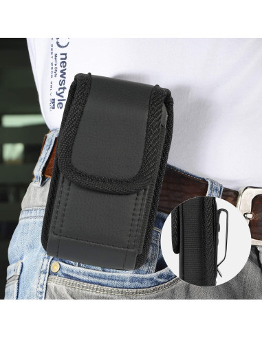 Funda Vertical de Cuero Vegano Nakedcellphone para Teléfono