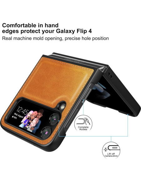 Funda Foluu para Samsung Galaxy Z Flip 4 5G Amarillo Funda Foluu para Samsung Galaxy Z Flip 4 5G Amarillo