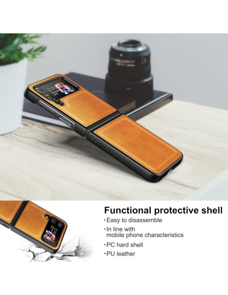 Funda Foluu para Samsung Galaxy Z Flip 4 5G Amarillo Funda Foluu para Samsung Galaxy Z Flip 4 5G Amarillo