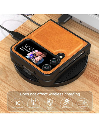 Funda Foluu para Samsung Galaxy Z Flip 4 5G Amarillo