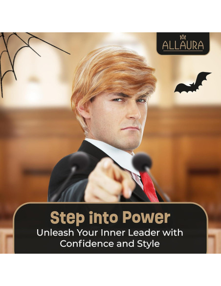 Peluca Donald Trump ALLAURA - Rubia, ajustable y realista