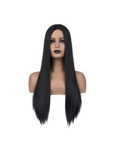 Peluca larga negra Karriss 60 cm resistente al calor