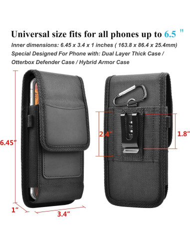 Funda Njjex para Samsung Galaxy y iPhone con clip