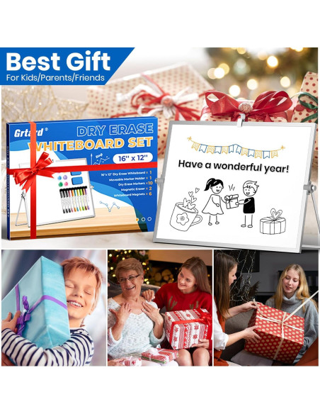 Tablero Magnético Grtard 40x30 cm Doble Cara con Soporte Tablero Magnético Grtard 40x30 cm Doble Cara con Soporte