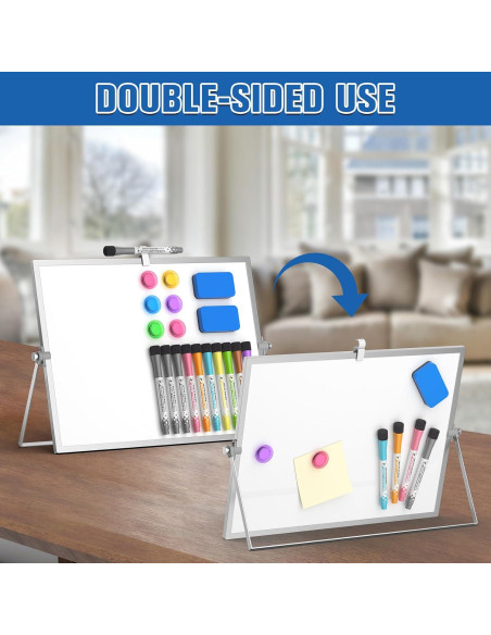 Tablero Magnético Grtard 40x30 cm Doble Cara con Soporte Tablero Magnético Grtard 40x30 cm Doble Cara con Soporte