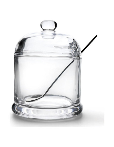 Bandeja de Sal de Vidrio HillSpring 283g con Cuchara Inoxidable