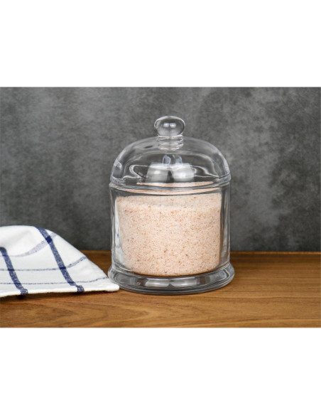 Bandeja de Sal de Vidrio HillSpring 283g con Cuchara Inoxidable