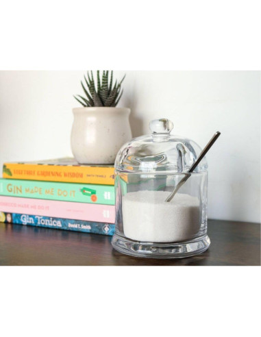 Bandeja de Sal de Vidrio HillSpring 283g con Cuchara Inoxidable