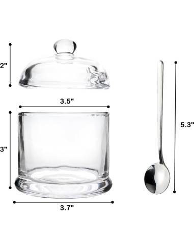 Bandeja de Sal de Vidrio HillSpring 283g con Cuchara Inoxidable
