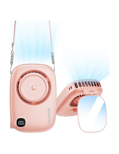 Ventilador de Cuello Gaiatop Rosa Recargable 3 Velocidades