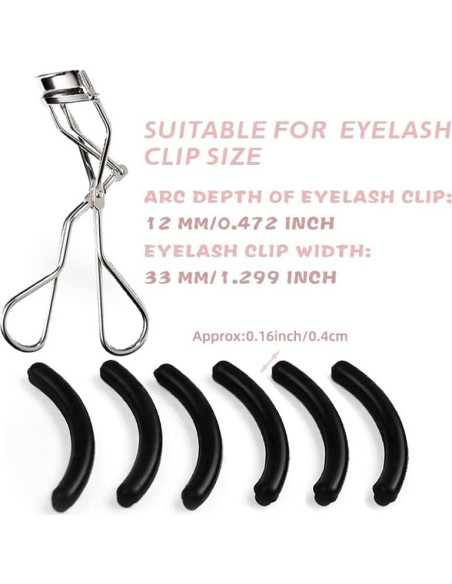 GOUWEIBA Almohadillas Rizador de Pestañas 28pcs Silicona