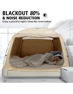 Carpa de Cama RIYDH Twin Caqui con Luz y 3 Puertas 2