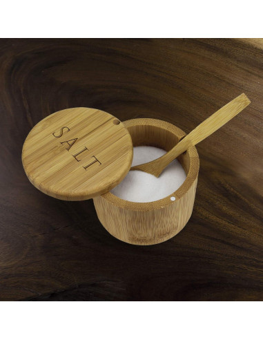 Caja de Sal de Bambú Totally Bamboo con Tapa Magnética 170g