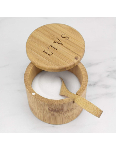 Caja de Sal de Bambú Totally Bamboo con Tapa Magnética 170g