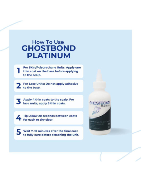 GHOSTBOND Platinum Pegamento para Pelucas 141g Resistente al Agua