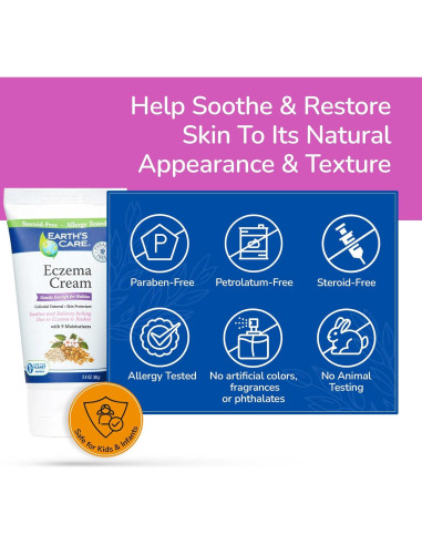 Crema para Eczema Earth's Care 68g - Avena Coloidal y 9 Hidratantes