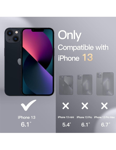 Funda de Silicona JETech para iPhone 13 15.5 cm Negra