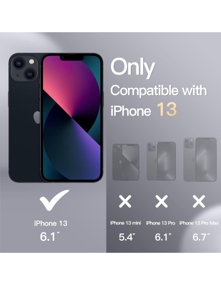 Funda de Silicona JETech para iPhone 13 15.5 cm Negra