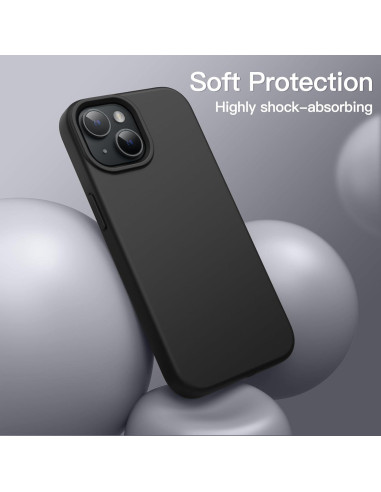 Funda de Silicona JETech para iPhone 13 15.5 cm Negra