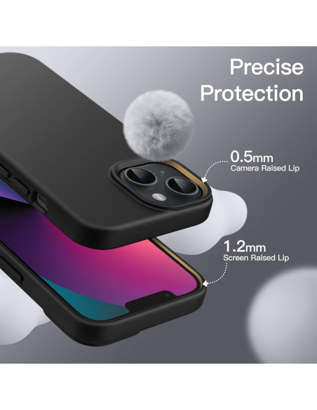 Funda de Silicona JETech para iPhone 13 15.5 cm Negra