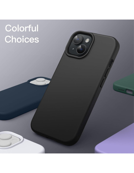 Funda de Silicona JETech para iPhone 13 15.5 cm Negra