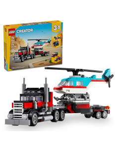 LEGO Creator 3 en 1 Camión Plataforma Helicóptero 31146