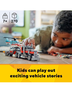 LEGO Creator 3 en 1 Camión Plataforma Helicóptero 31146 2