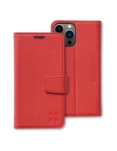 Funda EMF SafeSleeve para iPhone 13 Pro - Cartera RFID Rojo