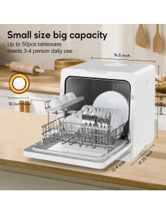 Lavavajillas Mini Portátil SEAGTOM TDQRO9 5L 3 Configuraciones 2