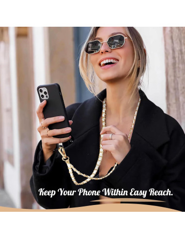 Lanyard TiMOVO Universal para Teléfono Celular Blanco 120 cm