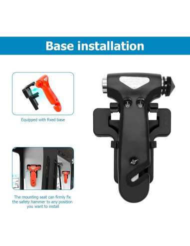 Martillo de Seguridad BELOMI para Automóvil 5-en-1 Negro